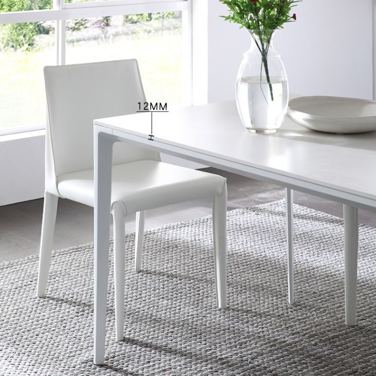 Industrial Sintered Stone Table 4 Legs Base Rectangle Table for Home Clearhalo ' dining_table' 'Dining Tables & Seating' 'Dining Tables' 'Furniture' 'furniture_dining_table' 'Kitchen & Dining Furniture' 'kitchen&dining_furn' 'kitchen' 'kitchen_dining_table' 1200x1200_6c91ee05-939c-4a1c-9855-4177cfa1e919