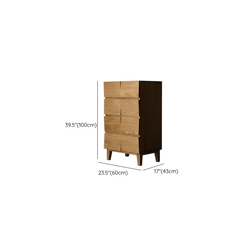 Modern Natural Cabinet with Drawers Solid Wood 16.9" D Chest Clearhalo 'Cabinets & Chests' 'cabinets_chests' 'furn' 'furn_cabinets_chests' 'Furniture' 'Living Room Furniture' 1200x1200_6c9461b4-8fb3-4959-b47e-dd99083c9d90