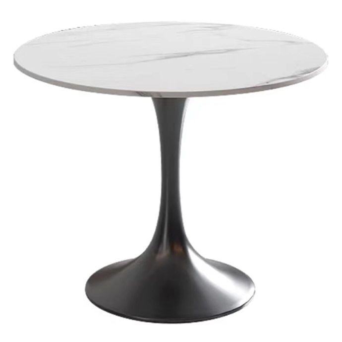 Glam White Standard Dining Table Round Shape Sintered Stone Dining Table with Tulip Base Clearhalo ' dining_table' 'Dining Tables & Seating' 'Dining Tables' 'furn' 'furn_dining_table' 'Furniture' 'furniture_dining_table' 'Kitchen & Dining Furniture' 'kitchen&dining_furn' 'kitchen' 'kitchen_dining_table' 1200x1200_6c9535d7-3f34-4410-b6be-fe018bfe27ed