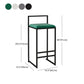 Nordic Style Velvet Upholstered Barstool Sleigh Base Bar Stool Clearhalo 'Bar Furniture' 'Bar Stools' 'bar_stools' 'furn' 'furn_bar_stools' 'furniture_bar_stools' 'Kitchen & Dining Furniture' 'kitchen&dining_furn' 'kitchen' 'kitchen_furn' Furniture' 1200x1200_6c961c1d-2617-4304-ac66-0a6c9f2a6c8f