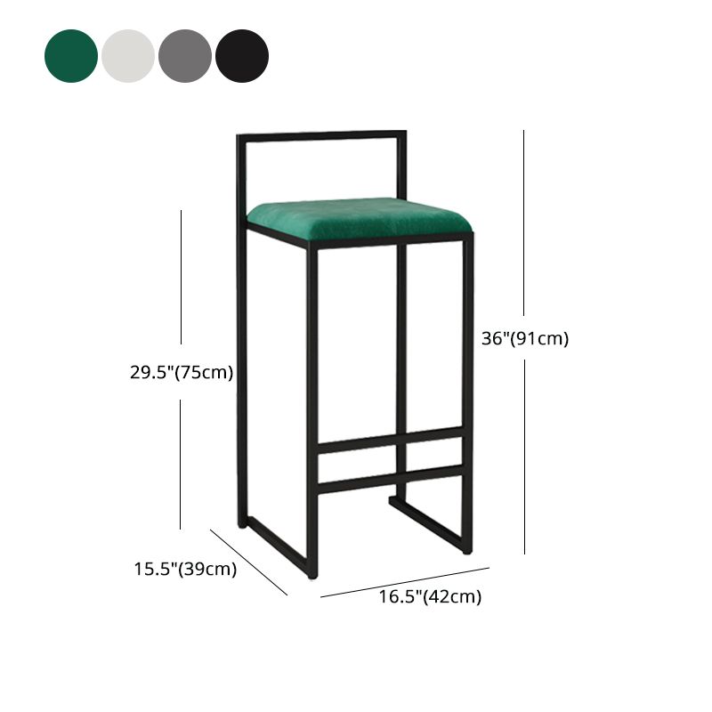 Nordic Style Velvet Upholstered Barstool Sleigh Base Bar Stool Clearhalo 'Bar Furniture' 'Bar Stools' 'bar_stools' 'furn' 'furn_bar_stools' 'furniture_bar_stools' 'Kitchen & Dining Furniture' 'kitchen&dining_furn' 'kitchen' 'kitchen_furn' Furniture' 1200x1200_6c961c1d-2617-4304-ac66-0a6c9f2a6c8f