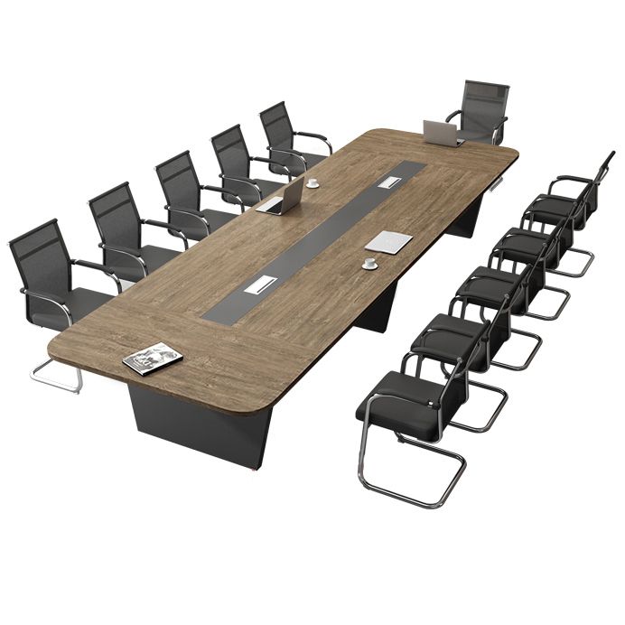 Wooden Curved Writing Desk Industrial Style Cable Management Office Desk Clearhalo 'furn' 'furn_office_desk' 'Furniture' 'Office Desks' 'Office Furniture' 'office_desk' 1200x1200_6c963da0-92d4-4029-ae0f-b275beb18d67
