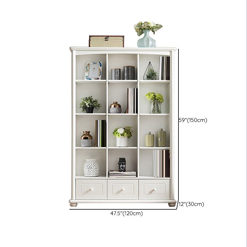Closed Back Modern Bookcase Standard White Wooden Bookshelf with Shelves Clearhalo 'Bookcases' 'furn' 'furn_bookcases' 'Furniture' 'Office Furniture' 1200x1200_6c968e99-3714-42b4-a9c7-7db3f98caf1d