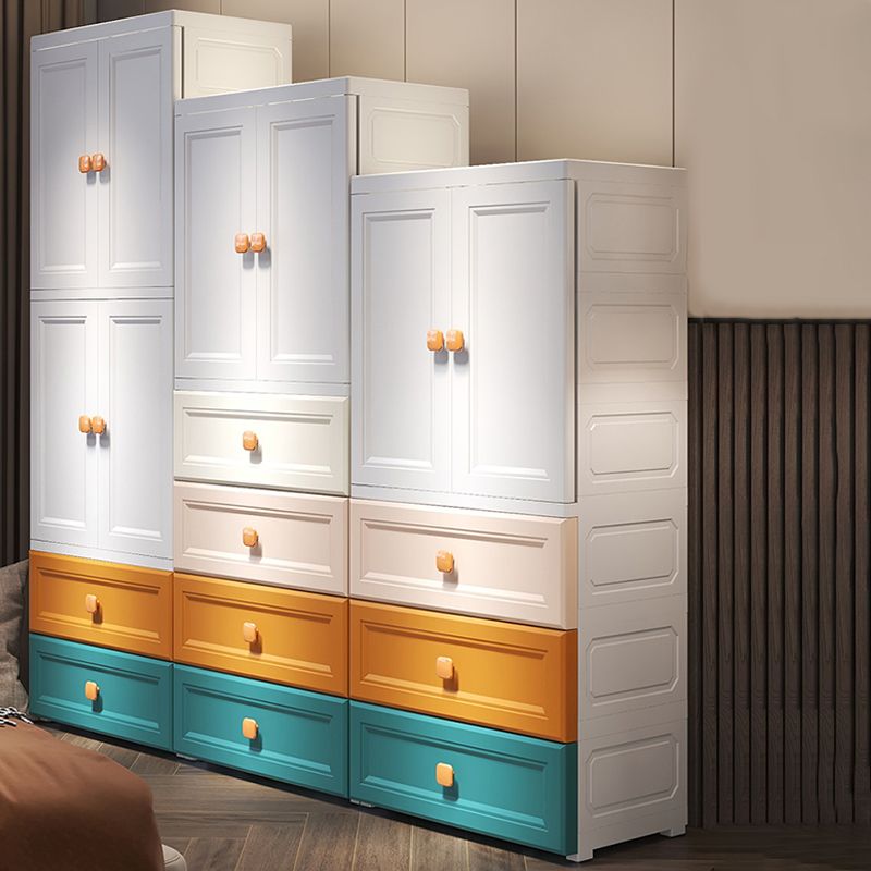 Guardaroba di plastica autoportante contemporanea guardaroba multifunzionale