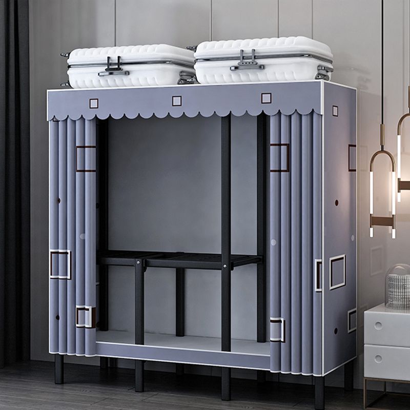 Zeitgenössische Garderobe Armoire mit Regalen Stahlgarderobe Schrank