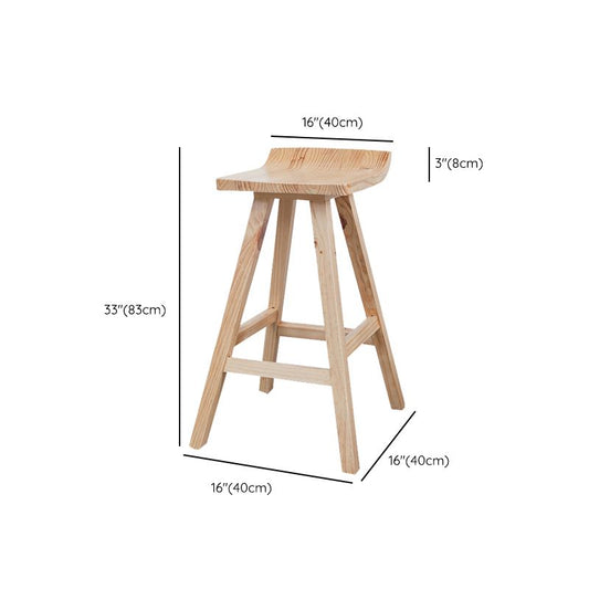 Tabouret de bar de siège en bois contemporain tabouret de bar arrière pour usage domestique