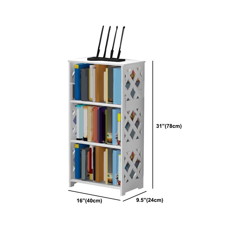 Libreria standard di scaffale contemporanea in plastica bianca chiusa