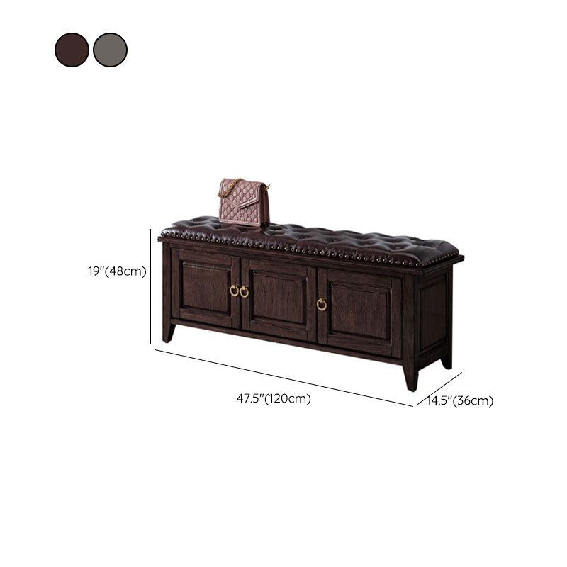 Panca in legno massiccio panca tradizionale sedile con rivestimento