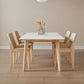Set da pranzo rettangolare da 1/3/4/5 pezzi Tavolo da pranzo con piano in pietra sinterizzata con base in legno