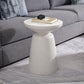 Round White Metal Coffee Table Pedestal 1 Single Cocktail Table Clearhalo 'Coffee & Accent Tables' 'Coffee Tables' 'coffee_tables' 'furn' 'furn_coffee_tables' 'Furniture' 'Living Room Furniture' 1200x1200_6ca01695-49d8-4e84-89b4-dd0f8096e27b