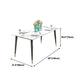 Sintered Stone White Dining Table Glam Style 4 Legs Table for Dining Room Clearhalo ' dining_table' 'Dining Tables & Seating' 'Dining Tables' 'furn' 'furn_dining_table' 'Furniture' 'furniture_dining_table' 'Kitchen & Dining Furniture' 'kitchen&dining_furn' 'kitchen' 'kitchen_dining_table' 1200x1200_6ca09ad3-d68d-4141-8a74-a326c4a2c185
