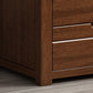 Modern Walnut Lingerie Chest Vertical Storage Chest Dresser with Drawers