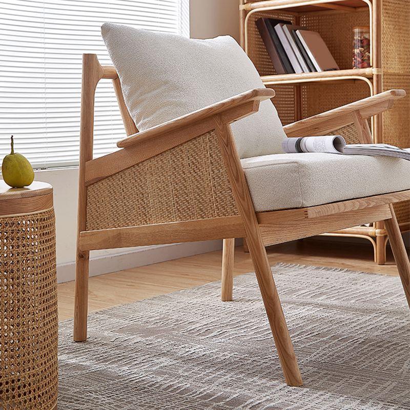 Solid Wood Frame Lounge Chair Arms Included Chair with Pillow Clearhalo 'Accent Chairs' 'accent_chairs' 'Chairs & Seating' 'furn' 'furn_accent_chairs' 'Furniture' 'Living Room Furniture' 1200x1200_6ca0f906-004b-4ab7-a3d2-9e842c5fe53e