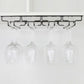 Contemporary Hanging Glass & Stemware Holder Stainless Steel Glass Rack in Black Clearhalo 'furn' 'furn_wine_racks' 'Furniture' 'Kitchen & Dining Furniture' 'Wine Racks' 'wine_racks' 1200x1200_6ca128dd-6215-4b3c-ad48-59281eda7268