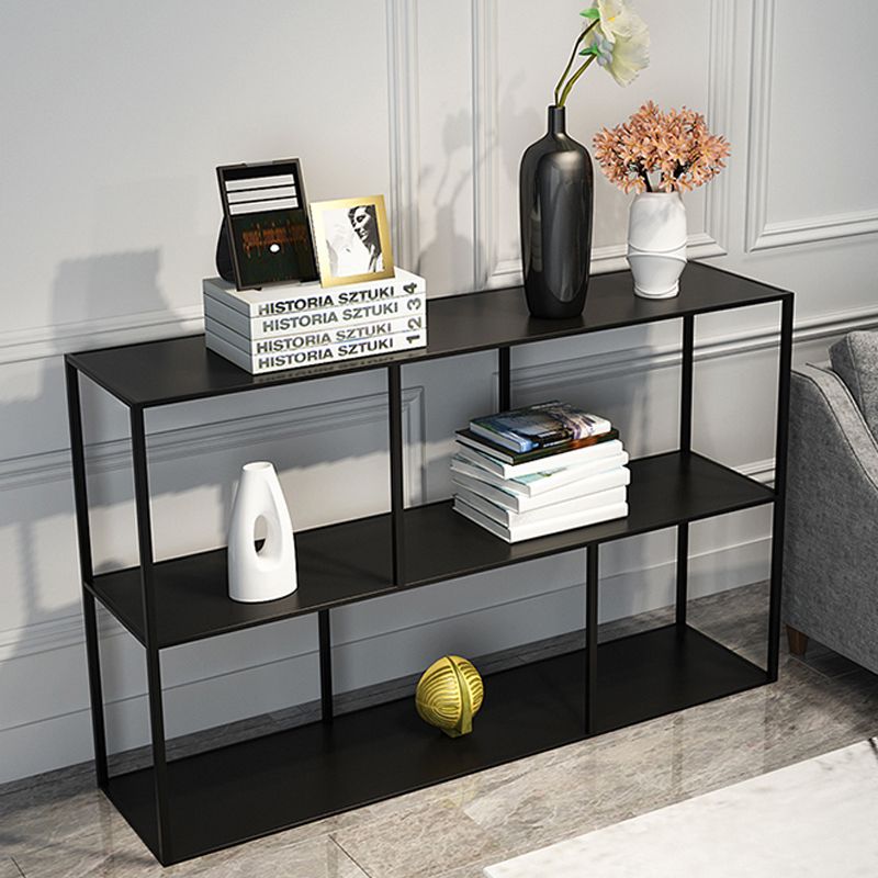 Open Bookcase Minimalist Book Shelf with Metal Rectangular Shelves Clearhalo 'Bookcases' 'Furniture' 'furniture_bookcases' 'kitchen' 'kitchen_bookcases' 'Living Room Furniture' 'Office Furniture' 1200x1200_6ca1a88a-c3e9-4e8e-81c6-83200785063c