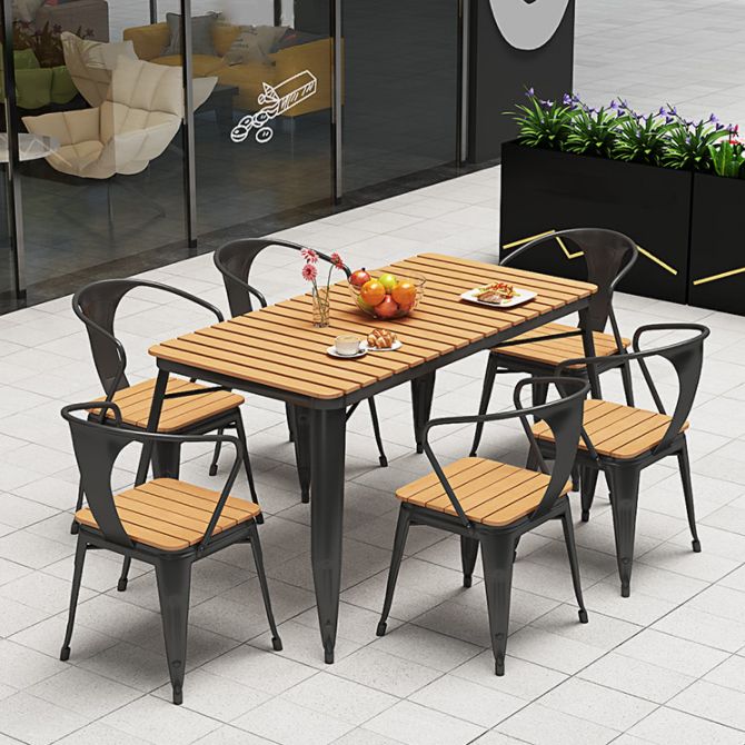 Ensemble de table à manger en bois moderne en ingénieur 1/2/5/7 Pièces Pièces Ensemble de restauration pour Utilisation à domicile