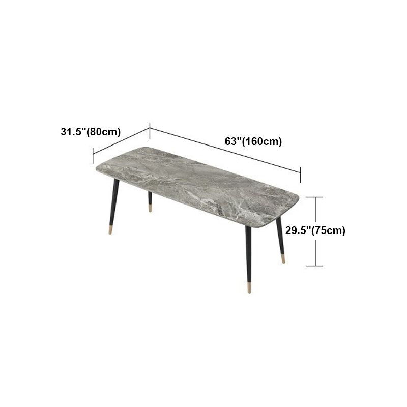 Rectangle Shape Luxury Dining Table Grey Fixed Table with Sintered Stone Clearhalo 'Dining Tables & Seating' 'Dining Tables' 'dining_table' 'furn' 'furn_dining_table' 'Furniture' 'furniture_dining_table' 'Kitchen & Dining Furniture' 1200x1200_6ca463df-19c9-4906-8c9a-31146f3d2d04