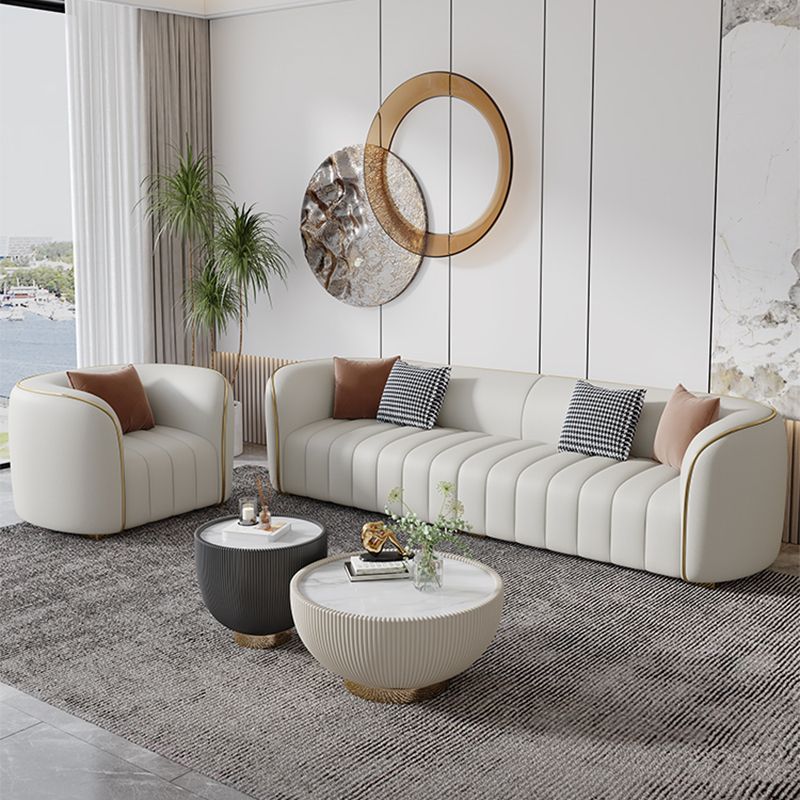 Modern Genuine Leather Sofa for Living Room Tuxedo Arm Sofa with Tight Back Clearhalo 'furn' 'furn_sofas' 'Furniture' 'Living Room Furniture' 'Sofa' 'sofas' 1200x1200_6ca99b83-0e0f-4fe4-aa46-c82b95d0b384