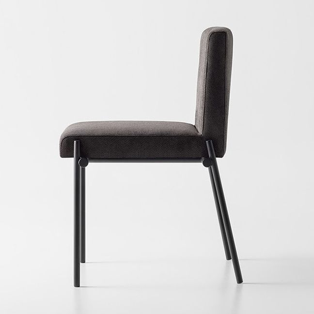 Industrieller Esszimmer gepolsterte armlose Parsons Ess -Seitenstuhl