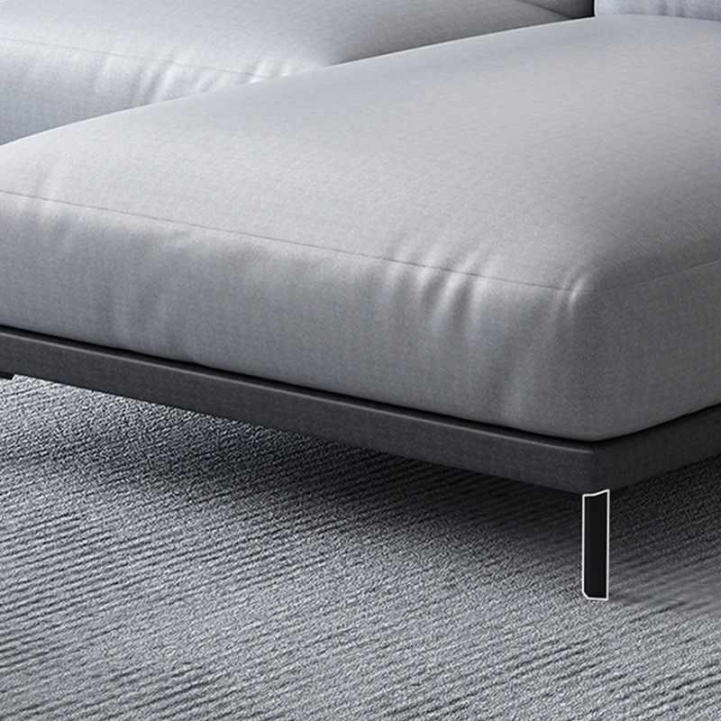 Braccio quadrato sciolto retro sezionale con chaise fauci in pelle 4 posti sezionale