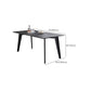 Modern Black Dinette Table with Ash Wood Base Rectangle Indoor Dining Table Clearhalo 'Dining Tables & Seating' 'Dining Tables' 'dining_table' 'furn' 'furn_dining_table' 'Furniture' 'Kitchen & Dining Furniture' 1200x1200_6ca9eddc-3cb8-4405-a378-27e9e45a5a9e