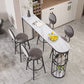 Industrial Black Iron Bar Table Marble White Top Specialty 41.3"H Bistro Table Clearhalo 'Bar Furniture' 'Bar Tables' 'bar_tables' 'furn' 'furn_bar_tables' 'Furniture' 'furniture_bar_tables' 'Kitchen & Dining Furniture' 1200x1200_6caa6fe7-a455-48fc-a79c-0d6ff94aa601