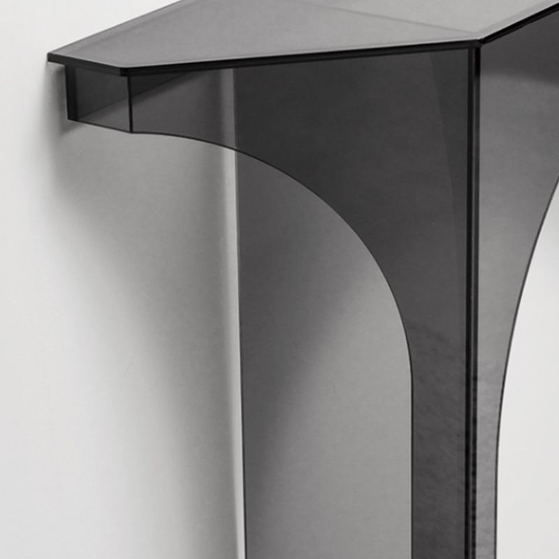 Free From Shape Contemporary Console Table Black Acrylic Console Sofa Table Clearhalo 'Console Tables' 'console_tables' 'Entry & Mudroom Furniture' 'furn' 'furn_console_tables' 'Furniture' 1200x1200_6caaf638-6c4b-413b-94d3-ffefc363da14