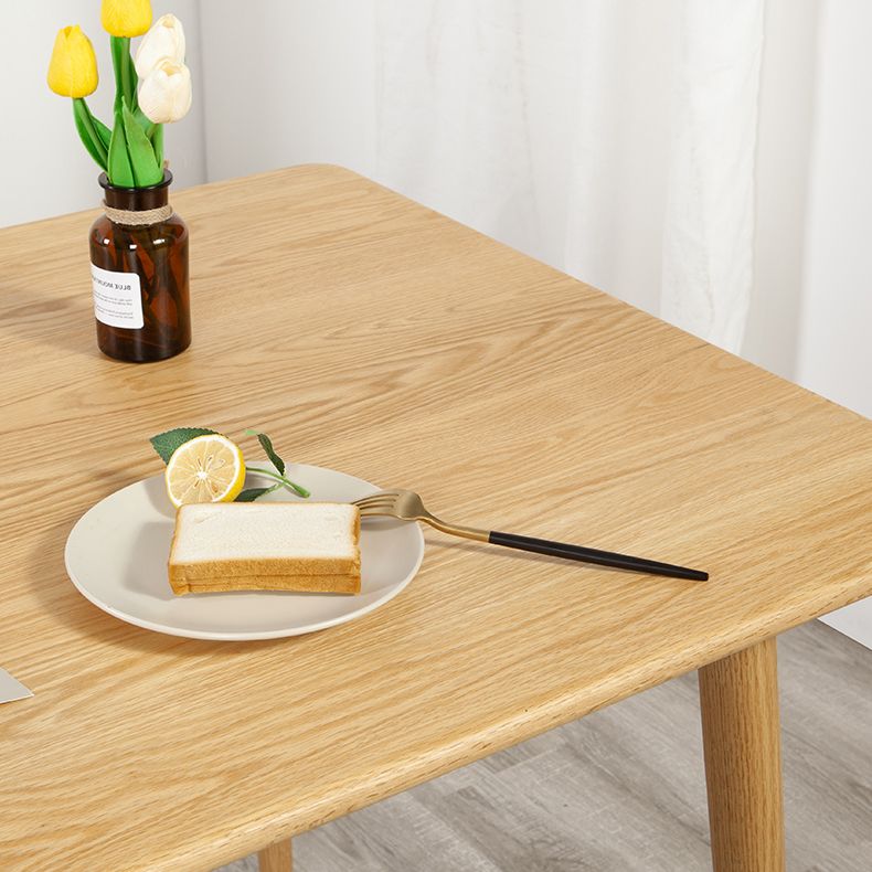 Rectangle Dining Table Solid Wood Dining Room Table in Natural Clearhalo 'Dining Tables & Seating' 'Dining Tables' 'dining_table' 'furn' 'furn_dining_table' 'Furniture' 'Kitchen & Dining Furniture' 1200x1200_6cabc90d-7a34-4af5-968e-3dbee45ac297
