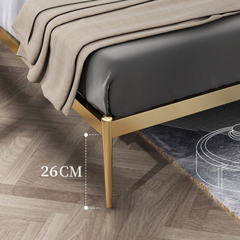 Glam Metal Panel Standard Bed, Beveled Upholstered Headboard Bed Clearhalo 'Bedroom Furniture' 'Beds' 'furn' 'furn_beds' 'Furniture' 1200x1200_6cac5ca3-f6f1-40fa-8f59-83669e852f80