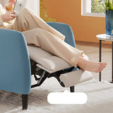 Lumbar Support Recliner Chair Solid Color Standard Recliner with Footrest