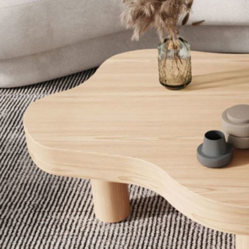 Nordic Style Free Shape Solid Wood 3 Legs Base Design Coffee Table Clearhalo 'Coffee & Accent Tables' 'Coffee Tables' 'coffee_tables' 'furn' 'furn_coffee_tables' 'Furniture' 'Living Room Furniture' 1200x1200_6cb03b01-56aa-4d5b-8f42-3514783801a0