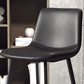 Contemporary Faux Leather Counter Stool Bucket Low Back Stool with Metal Legs
