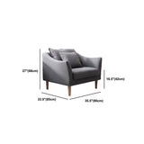 Modern Fabric Stationary Sofa 1/3-seat Flared Arm Sofa in Grey Clearhalo 'furn' 'furn_sofas' 'Furniture' 'Living Room Furniture' 'Sofa' 'sofas' 1200x1200_6cb153b4-83c8-4f06-b8e1-667784143a07