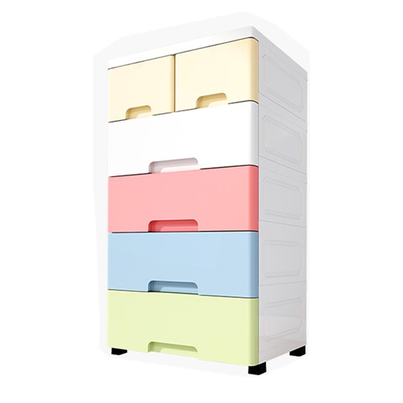 現代的な6ドロワーストレージキャビネットプラスチックワードローブアーマー