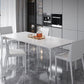 Industrial Dining Room Table Rectangle Stone Dinette Table for Home Clearhalo 'Dining Tables & Seating' 'Dining Tables' 'dining_table' 'furn' 'furn_dining_table' 'Furniture' 'Kitchen & Dining Furniture' 1200x1200_6cb2fd6e-bc9b-4f78-8d91-1218efd92391