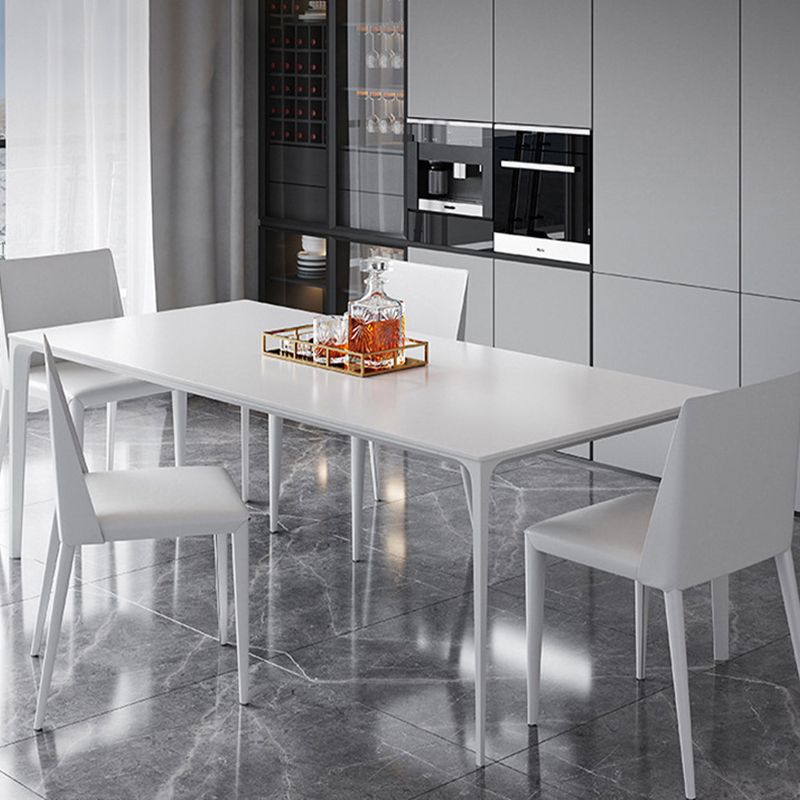 Industrial Dining Room Table Rectangle Stone Dinette Table for Home Clearhalo 'Dining Tables & Seating' 'Dining Tables' 'dining_table' 'furn' 'furn_dining_table' 'Furniture' 'Kitchen & Dining Furniture' 1200x1200_6cb2fd6e-bc9b-4f78-8d91-1218efd92391