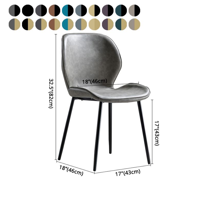 Scandinavian Leather Home Side Chair Matte Finish Wingback Dining Chair (Set of 2) Clearhalo ' kitchen&dining_furn' 'Dining Chairs' 'Dining Tables & Seating' 'dining_chair' 'furn' 'furn_dining_chair' 'Furniture' 'furniture_dining_chair' 'Kitchen & Dining Furniture' 'kitchen' 1200x1200_6cb42ebe-0cc7-4f63-992f-21205607b8db