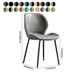 Scandinavian Leather Home Side Chair Matte Finish Wingback Dining Chair (Set of 2) Clearhalo ' kitchen&dining_furn' 'Dining Chairs' 'Dining Tables & Seating' 'dining_chair' 'furn' 'furn_dining_chair' 'Furniture' 'furniture_dining_chair' 'Kitchen & Dining Furniture' 'kitchen' 1200x1200_6cb42ebe-0cc7-4f63-992f-21205607b8db