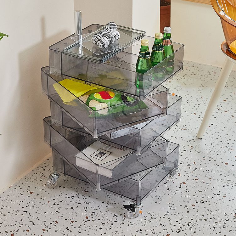 Comodino rimovibile nordico da 28 "he tavolo da notte di plastica con cassetti