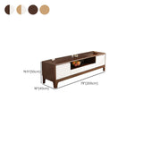 Rubber Wood Media Console Contemporary 2 Drawers TV Console with Splayed Wooden Legs