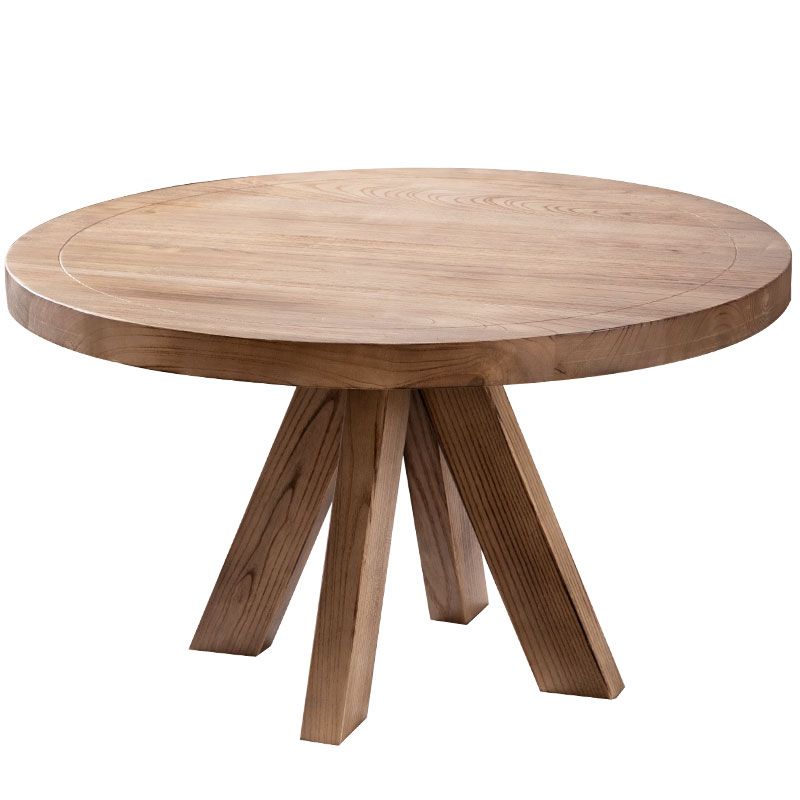 Scandinavo 4 gambe tavolino rotondo tavolino in legno set per soggiorno