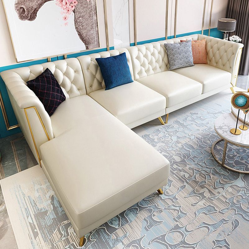 Echtes Leder-Tufted Rückenkissen Top Armsofa/Abschnitte mit Verschleißresistant