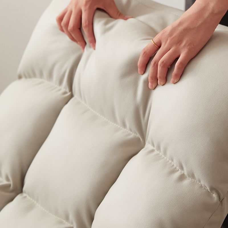 Chaise à bascule de style moderne Fauveau de chaise rembourrée en cuir avec rangement