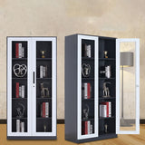 Modern Stainless Steel Bookcase Standard With Doors Shelf for Home Office Clearhalo 'Bookcases' 'furn' 'furn_bookcases' 'Furniture' 'Office Furniture' 1200x1200_6cba7eab-9585-4834-a9e7-b76eed77e6f5