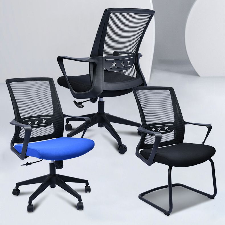 Contemporary Chair Fixed Arms Lumbar Support Conference Chair Clearhalo 'furn' 'furn_office_chair' 'Furniture' 'Office Chairs' 'Office Furniture' 'office_chair' 1200x1200_6cbb56e5-2565-49f7-b7bd-2a338aacde74