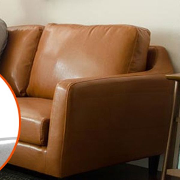 Mitte des Jahrhunderts Kunstleder-Sofa 33.46 "breites Sofa für Wohnzimmer