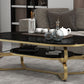 Metal Abstract Base Cocktail Table Oval Slate Top Coffee Table with Shelf Clearhalo 'Coffee & Accent Tables' 'Coffee Tables' 'coffee_tables' 'furn' 'furn_coffee_tables' 'Furniture' 'Living Room Furniture' 1200x1200_6cbb9ebb-e022-495a-a3a8-c507fdf31761