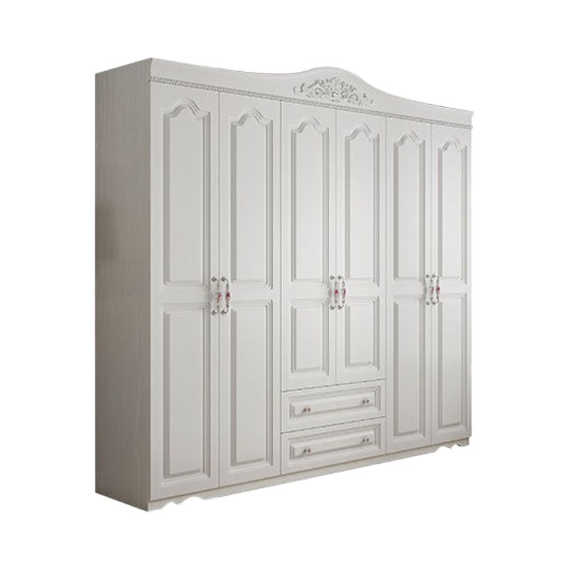 White French Country Wardrobe Armoire Engineered Wood Wardrobe Clearhalo 'Armoires & Wardrobes' 'armoires_wardrobes' 'Bedroom Furniture' 'furn' 'furn_armoires_wardrobes' 'Furniture' 1200x1200_6cbc4332-9e02-4550-814f-59eeb877b1ec
