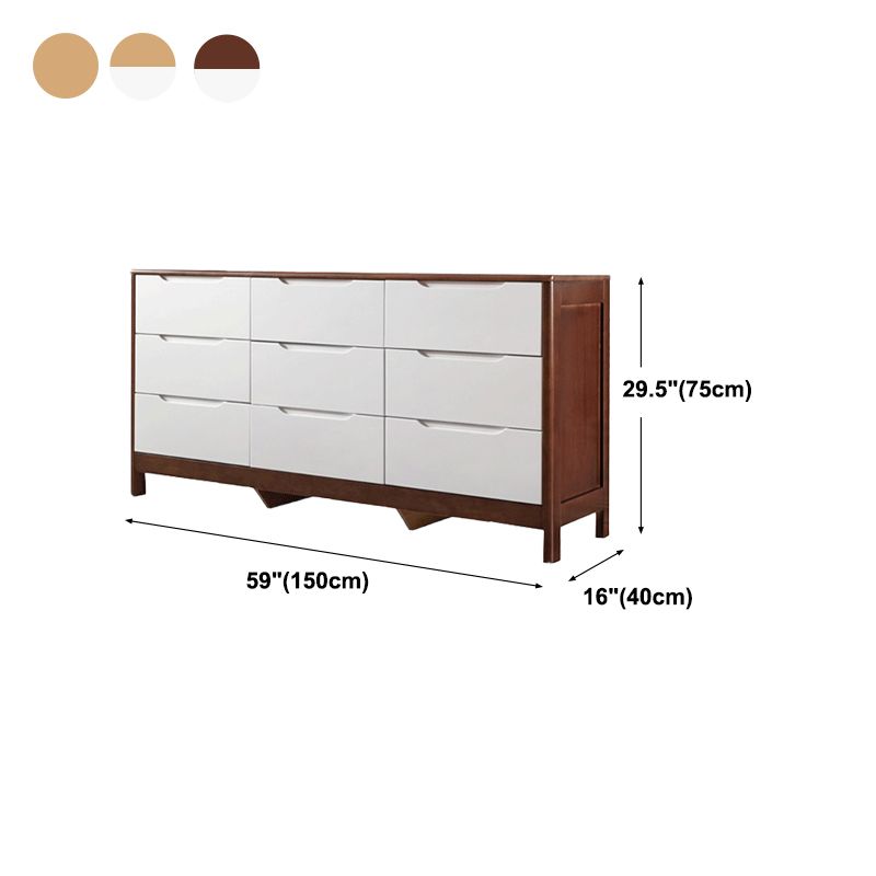 Rubber Wood Living Room Sideboard Cabinet Modern Buffet Server Cabinet with Drawer Clearhalo 'buffet_sideboard' 'Buffets & Sideboards' 'furn' 'furn_buffet_sideboard' 'Furniture' 'furniture_buffet_sideboard' 'Kitchen & Dining Furniture' 1200x1200_6cbc5e1a-4a5c-42dc-ae15-23b2eb057426