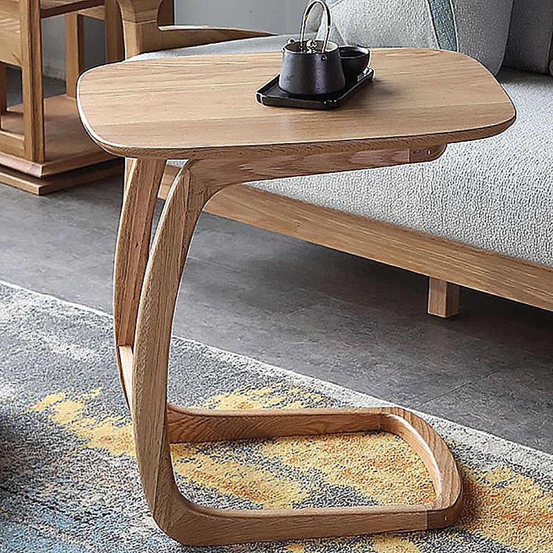 Scandinavian Rectangular Sofa Side Table C Shape Wood End Table Clearhalo 'Coffee & Accent Tables' 'End & Side Tables' 'end_side_tables' 'furn' 'furn_end_side_tables' 'Furniture' 'Living Room Furniture' 1200x1200_6cbc6e5c-8dad-484e-8d0a-bf1d6a4fa627